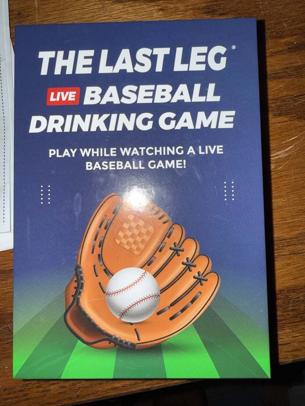 The Last Leg Live Baseball Drinking Game Card Game